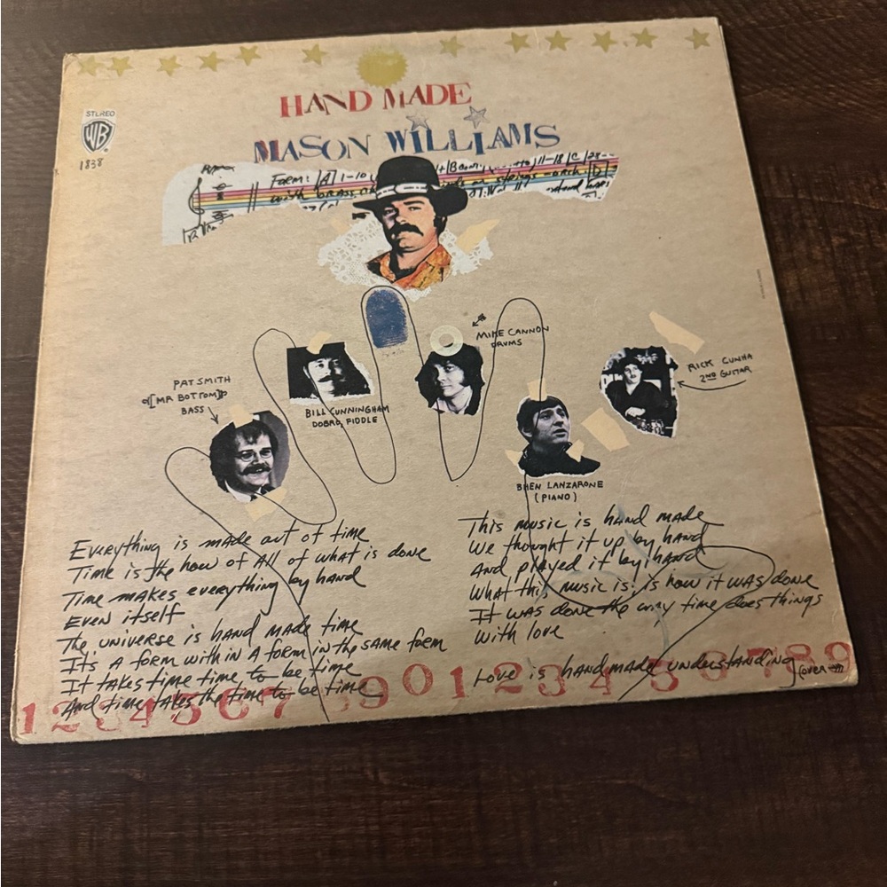 Mason Williams “Handmade” Vintage Vinyl Record